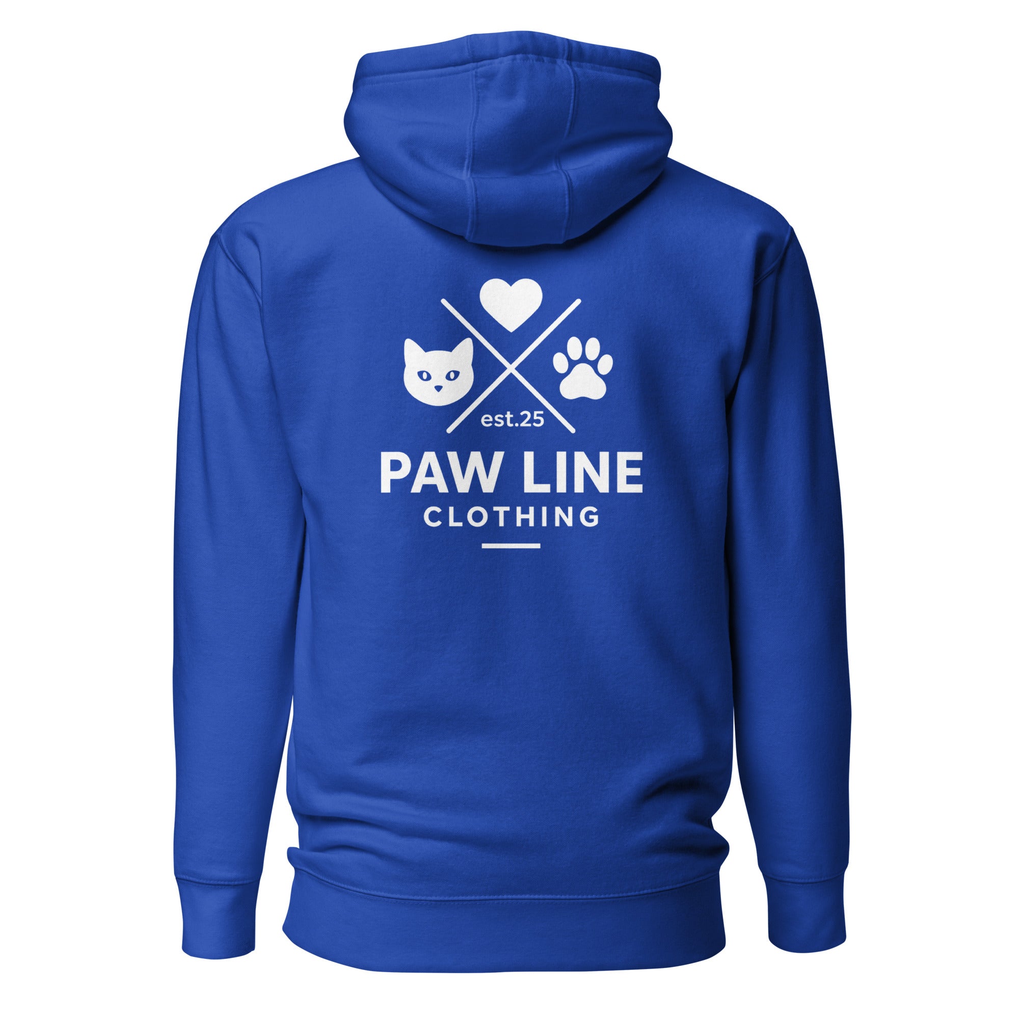 Basic X Cat Backprint Dark Hoodie - Unisex Kapuzenpullover in dunklen Tönen T-SHIRT