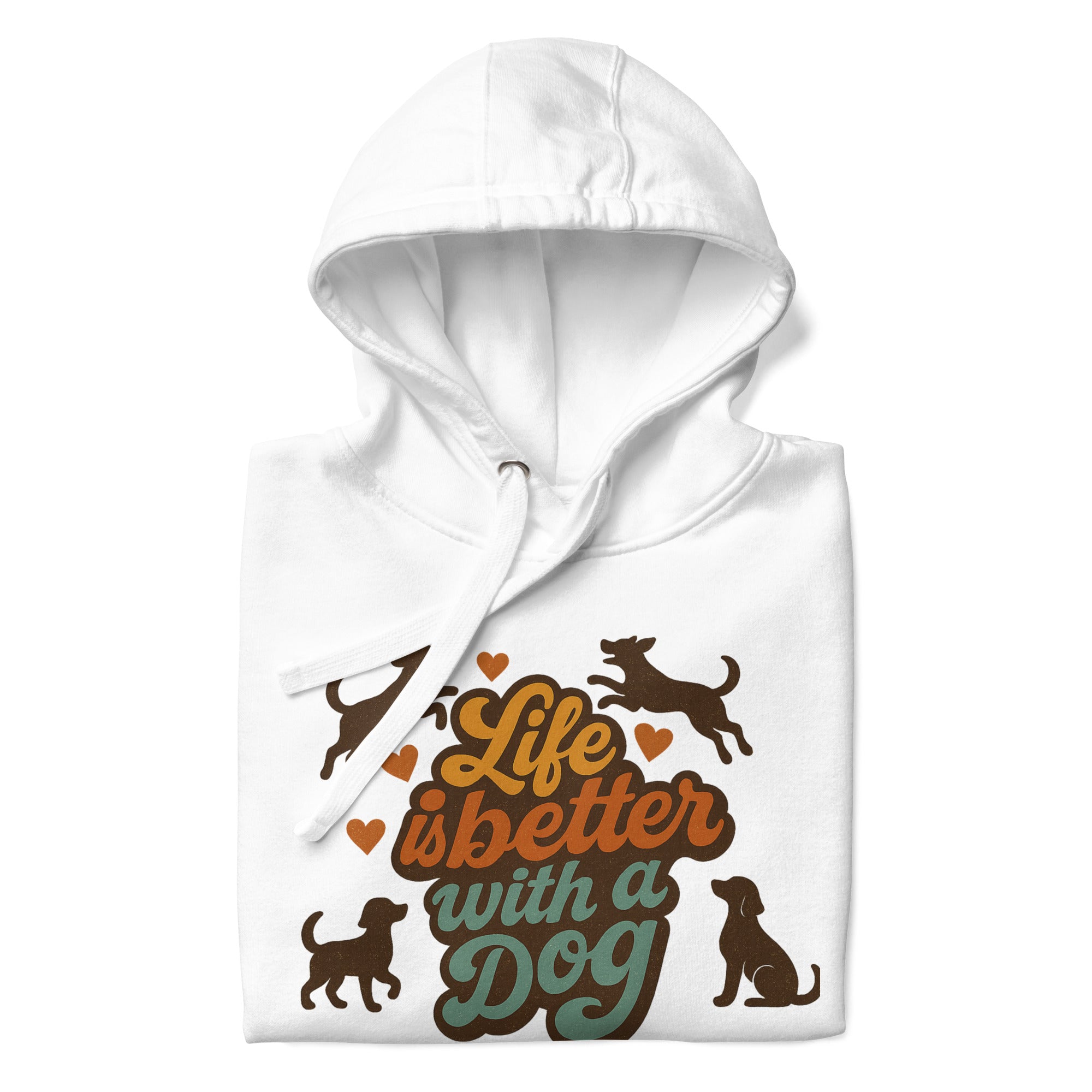 Life is Better with a Dog Hoodie - Unisex Kapuzenpullover | Paw Line T-SHIRT