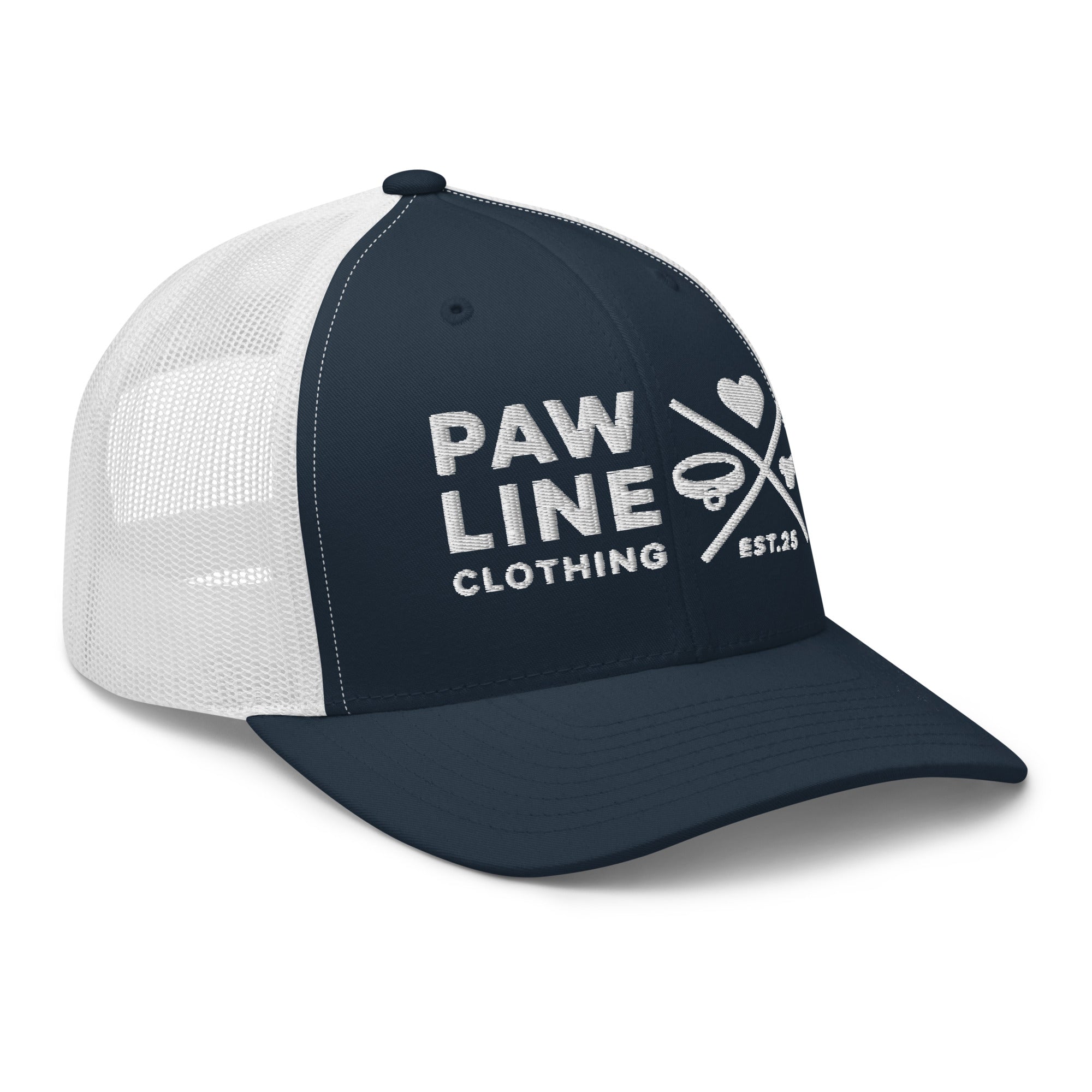 Pawline Clothing Trucker-Cap - Klassische Mesh-Kappe im Retro-Style | Pawline EMBROIDERY