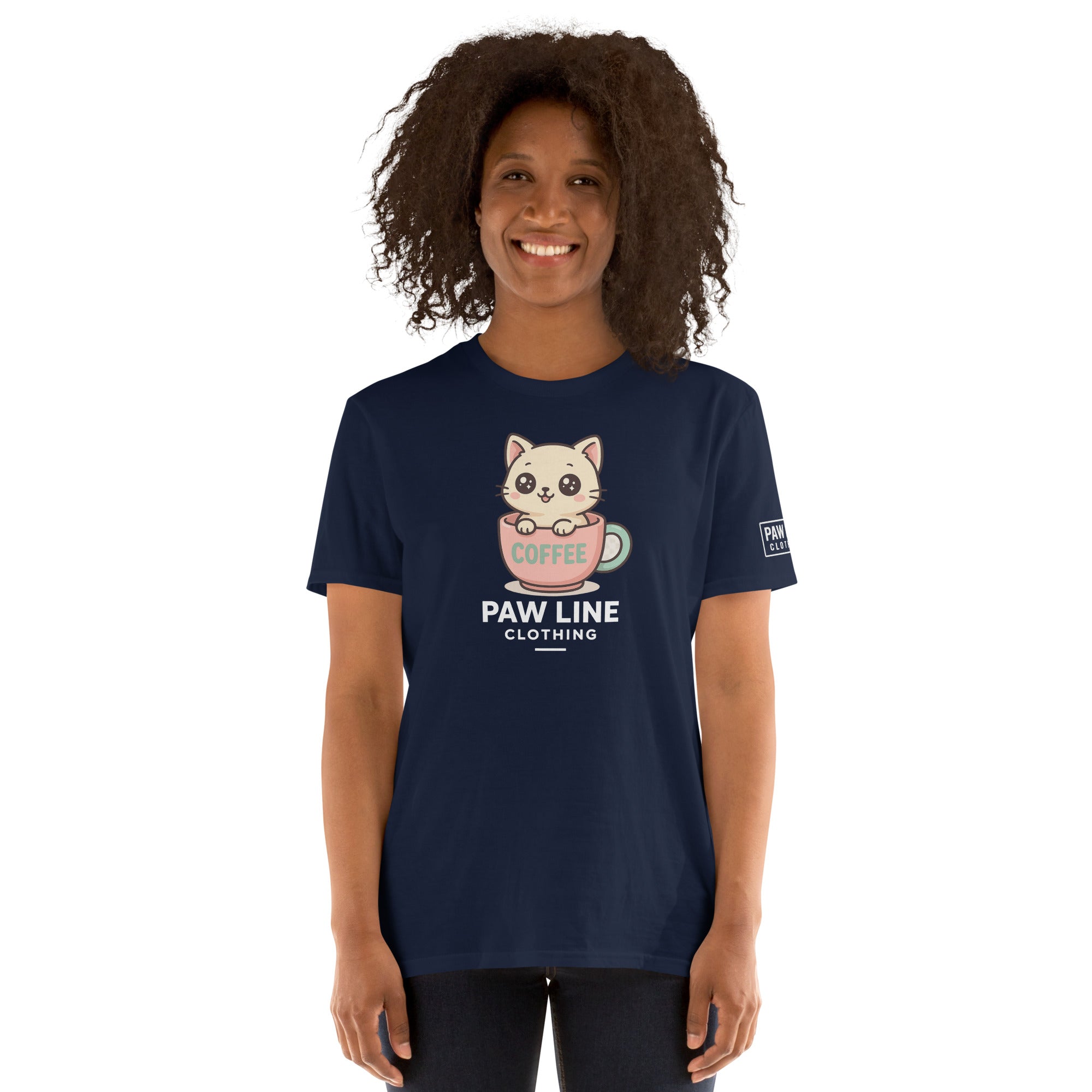 Cute Cat T-Shirt - Süßes Kurzarm Unisex Katzen-Shirt | Paw Line T-SHIRT