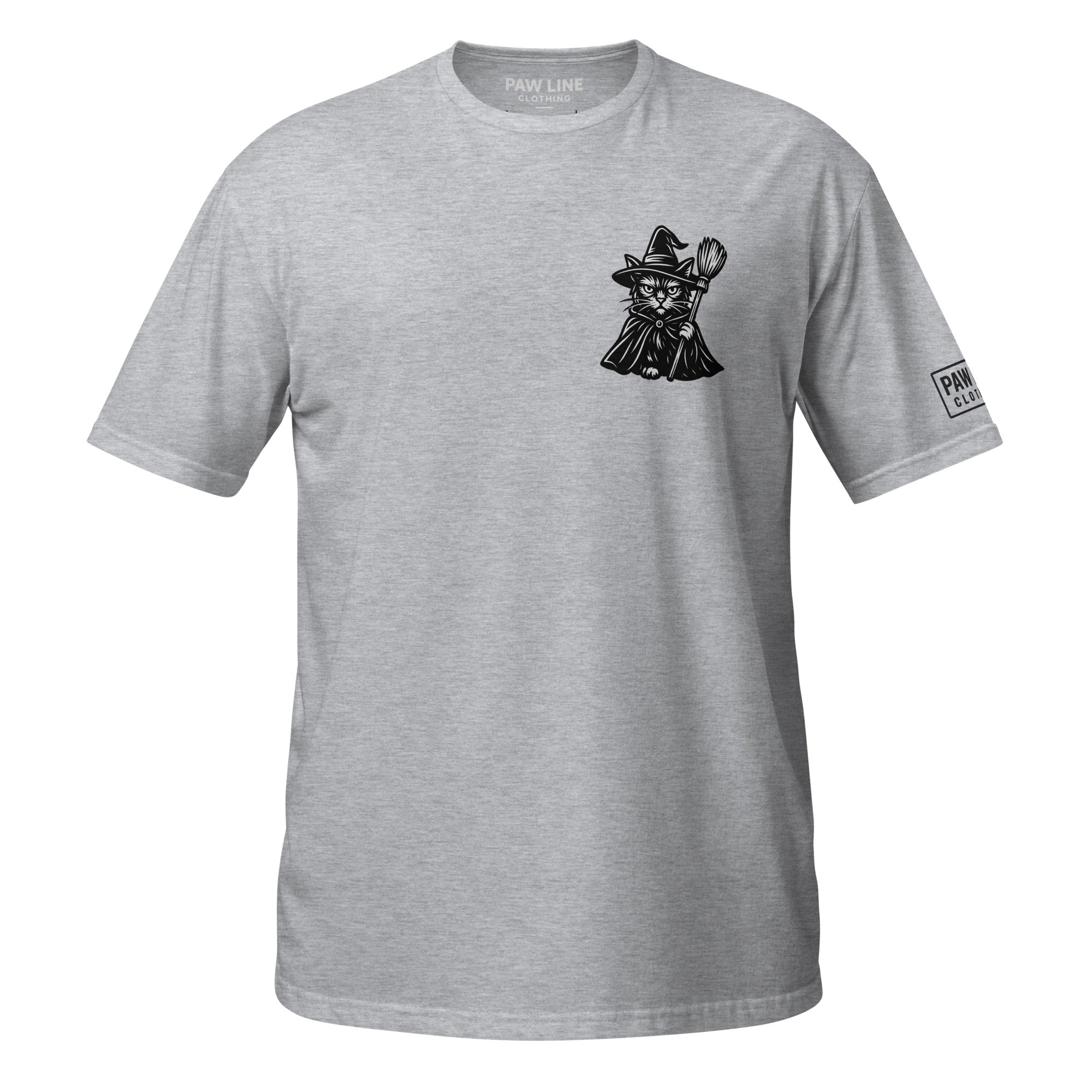 Cat Witch T-Shirt - Mystische Hexenkatze Halloween Design | Paw Line T-SHIRT