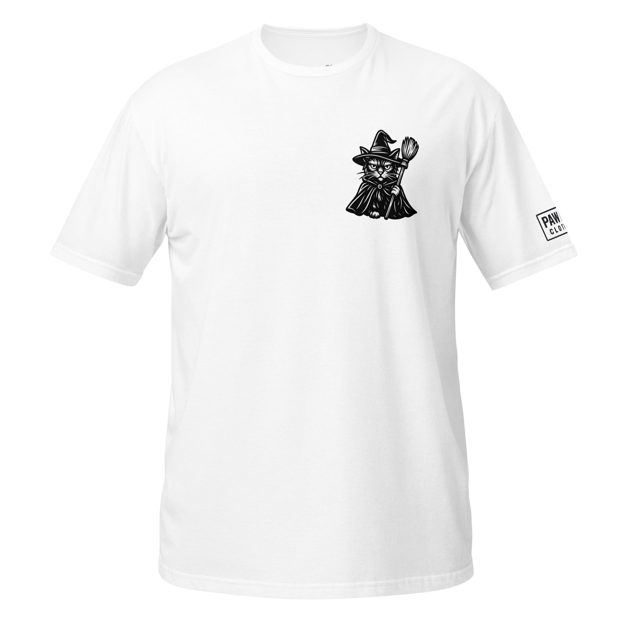 Cat Witch T-Shirt - Mystische Hexenkatze Halloween Design | Paw Line T-SHIRT