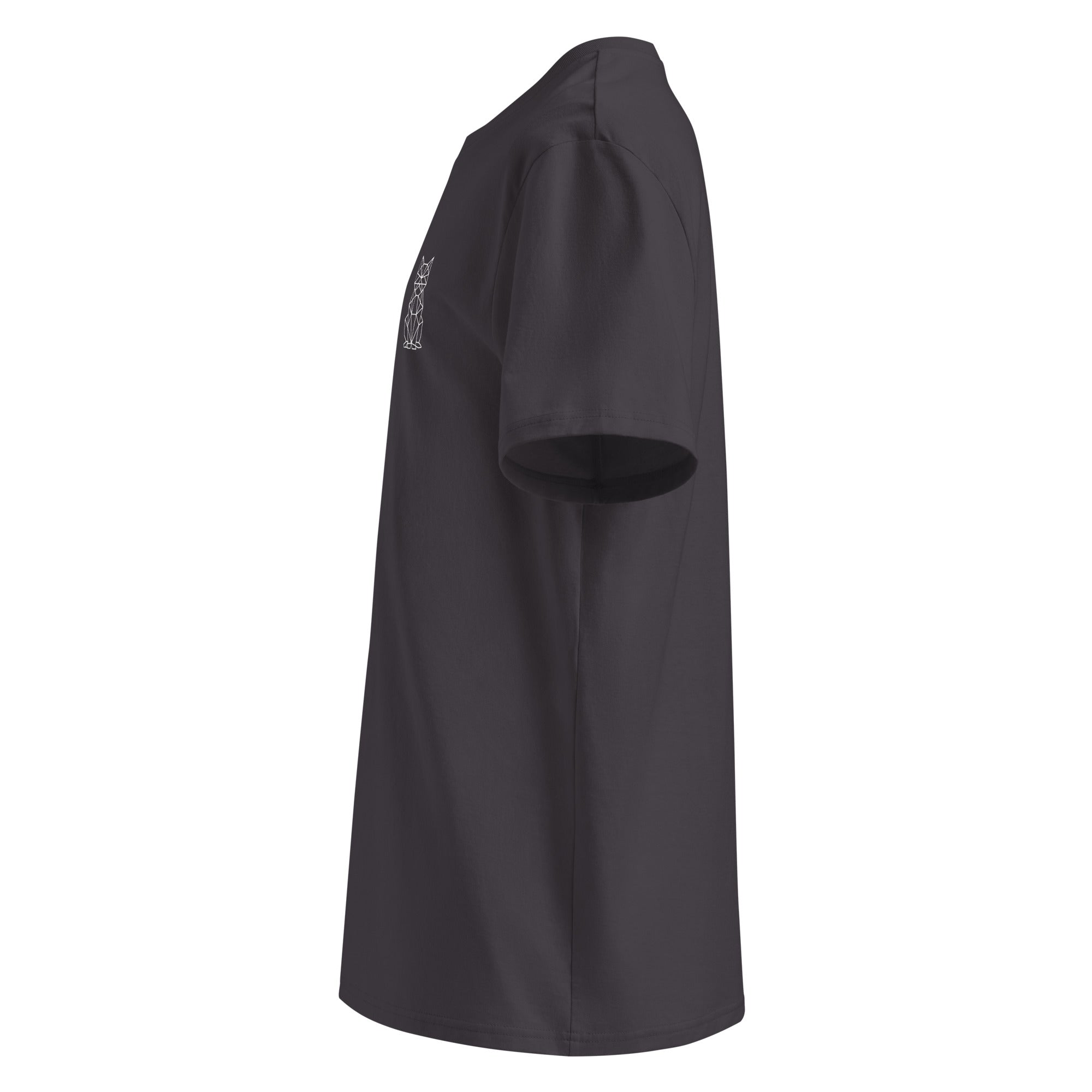 Geometric CAT Dark - Modernes Bio-Baumwoll T-Shirt für Katzenliebhaber | Pawline T-SHIRT