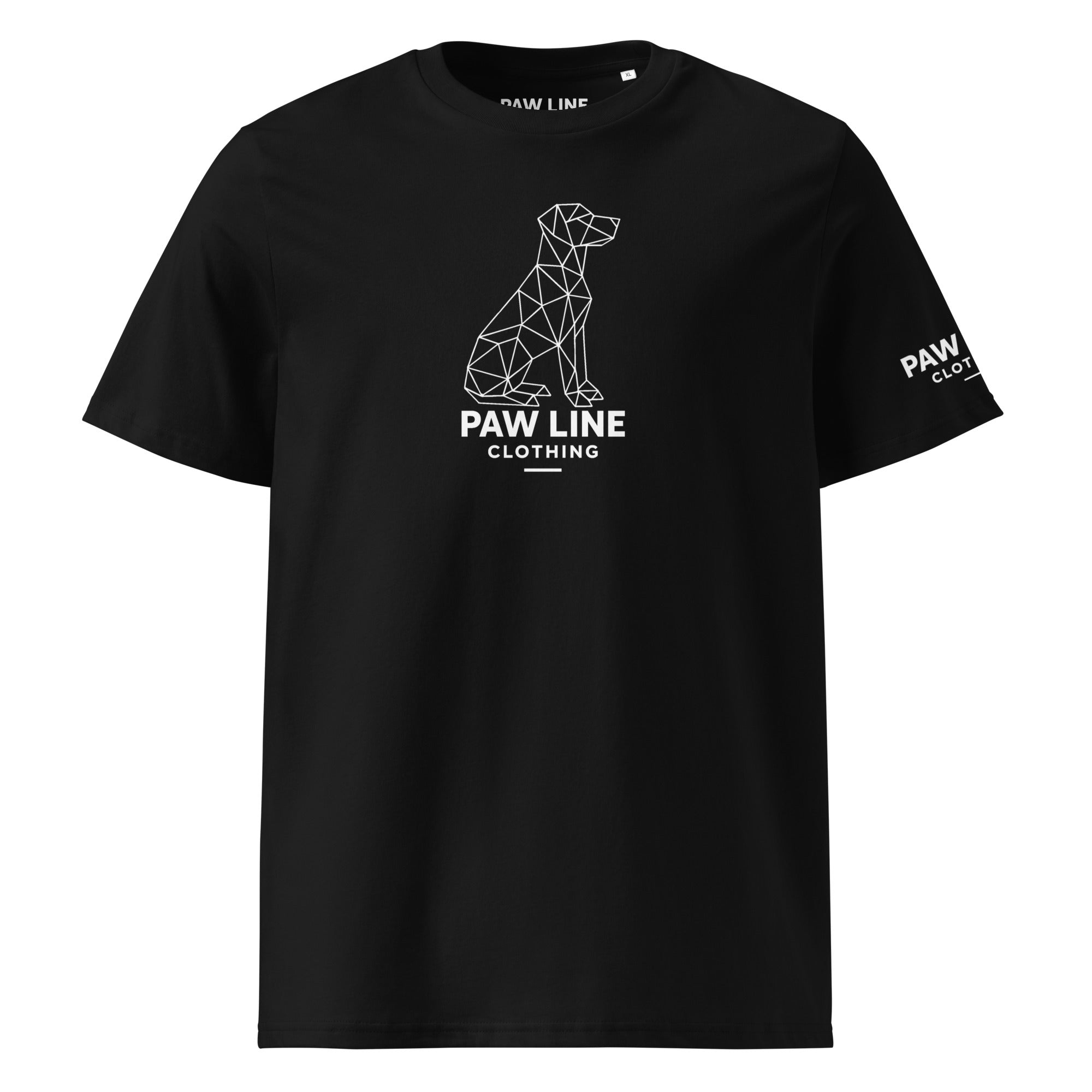 Geometric Front - Modernes Bio-Baumwoll T-Shirt mit Front-Design | Pawline T-SHIRT unisex-organic-cotton-t-shirt-black-front-68bbead314ea8