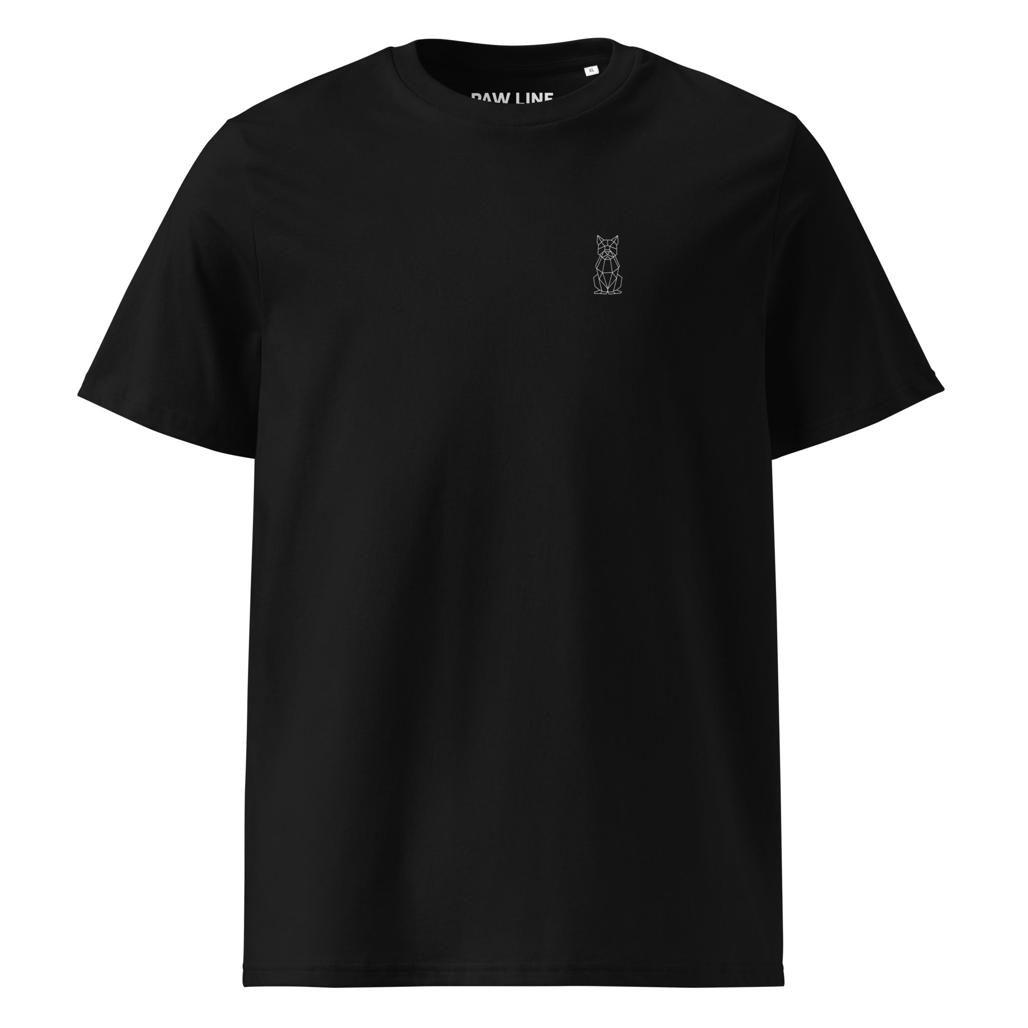 Geometric DOG Dark - Modernes Bio-Baumwoll T-Shirt für Hundeliebhaber | Pawline T-SHIRT