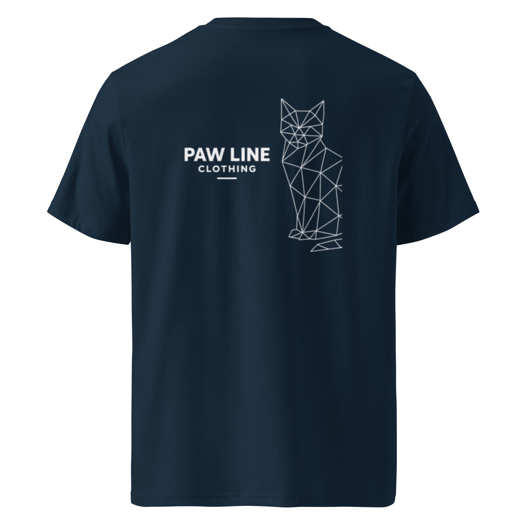 Geometric CAT Dark - Modernes Bio-Baumwoll T-Shirt für Katzenliebhaber | Pawline T-SHIRT
