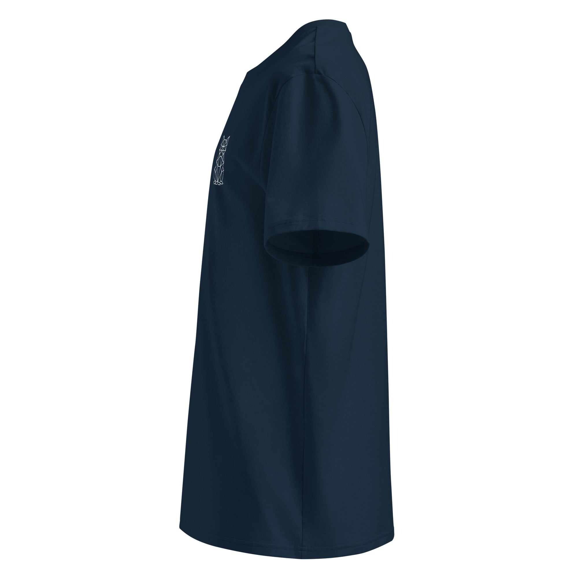 Geometric CAT Dark - Modernes Bio-Baumwoll T-Shirt für Katzenliebhaber | Pawline T-SHIRT