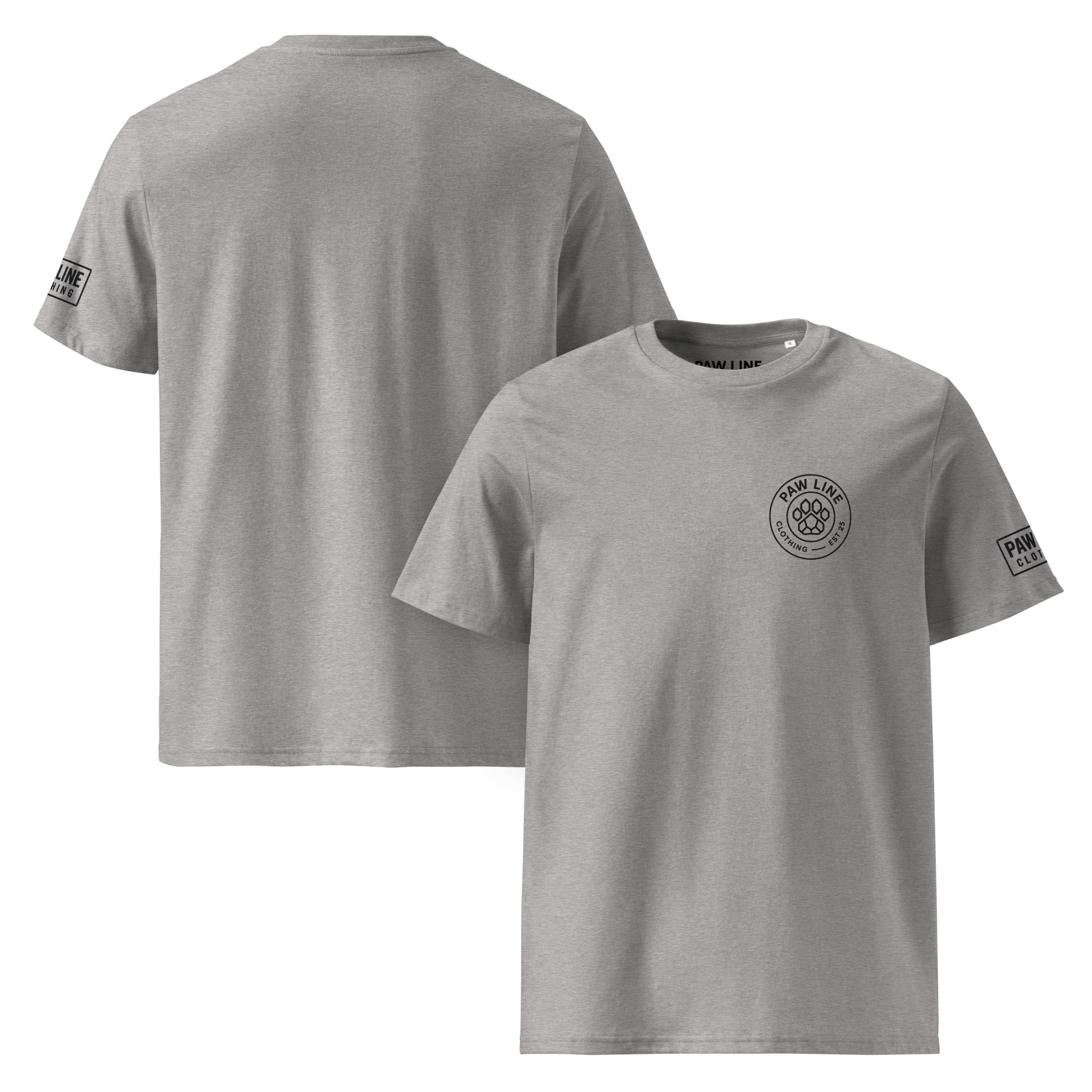 Pawline Round T-Shirt - Bio-Baumwolle Unisex mit rundem Design | Paw Line T-SHIRT