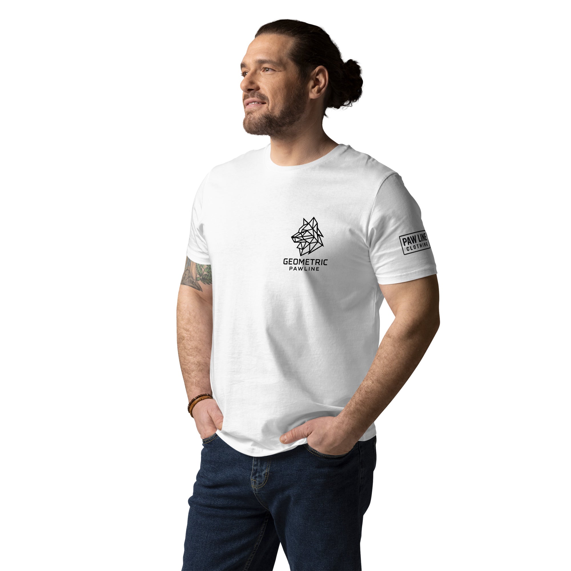 Geo Head Dog T-Shirt - Unisex Bio-Baumwoll-Shirt | Paw Line T-SHIRT