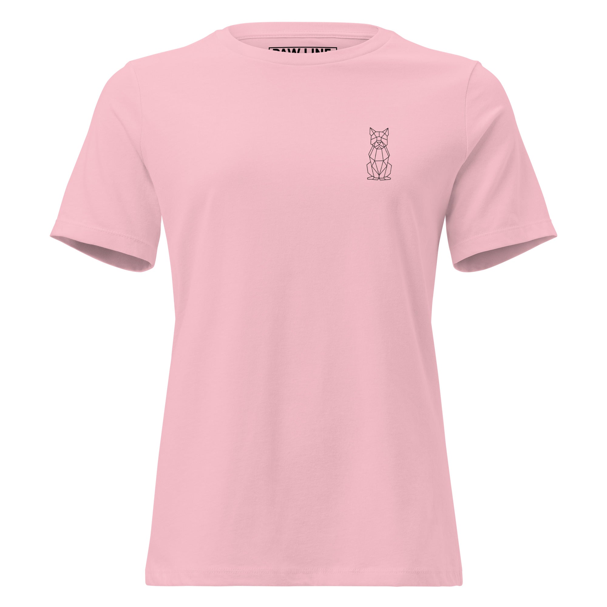 Geometric Dog Damen T-Shirt - Minimalistisches Hunde-Design Lockerer Schnitt | Pawline T-SHIRT
