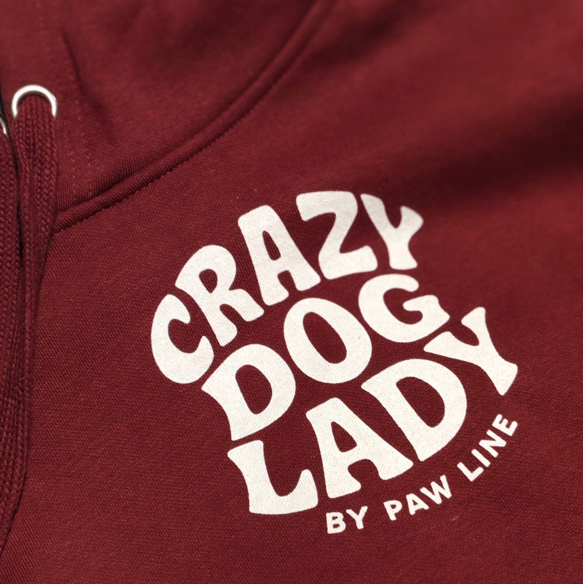 Hoodie für die Crazy Dog Lady Hundebesitzer Druckansicht 