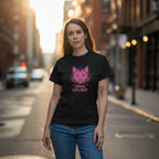 Urban Explorer Cat T-Shirt Schwarz Frontansicht Lifestyle Katzenliebhaber