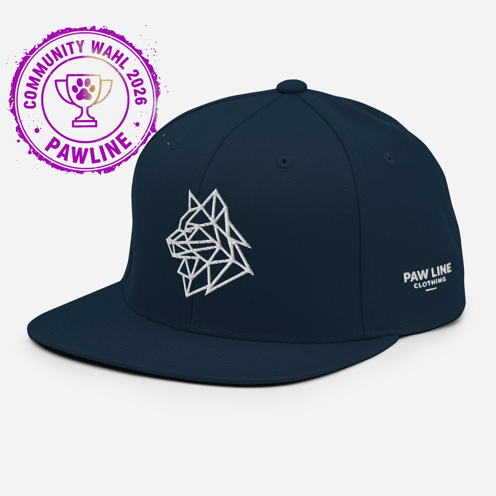Geo Dog Snapback – Community Choice Design – Geometrischer Hunde-Stick Streetwear
