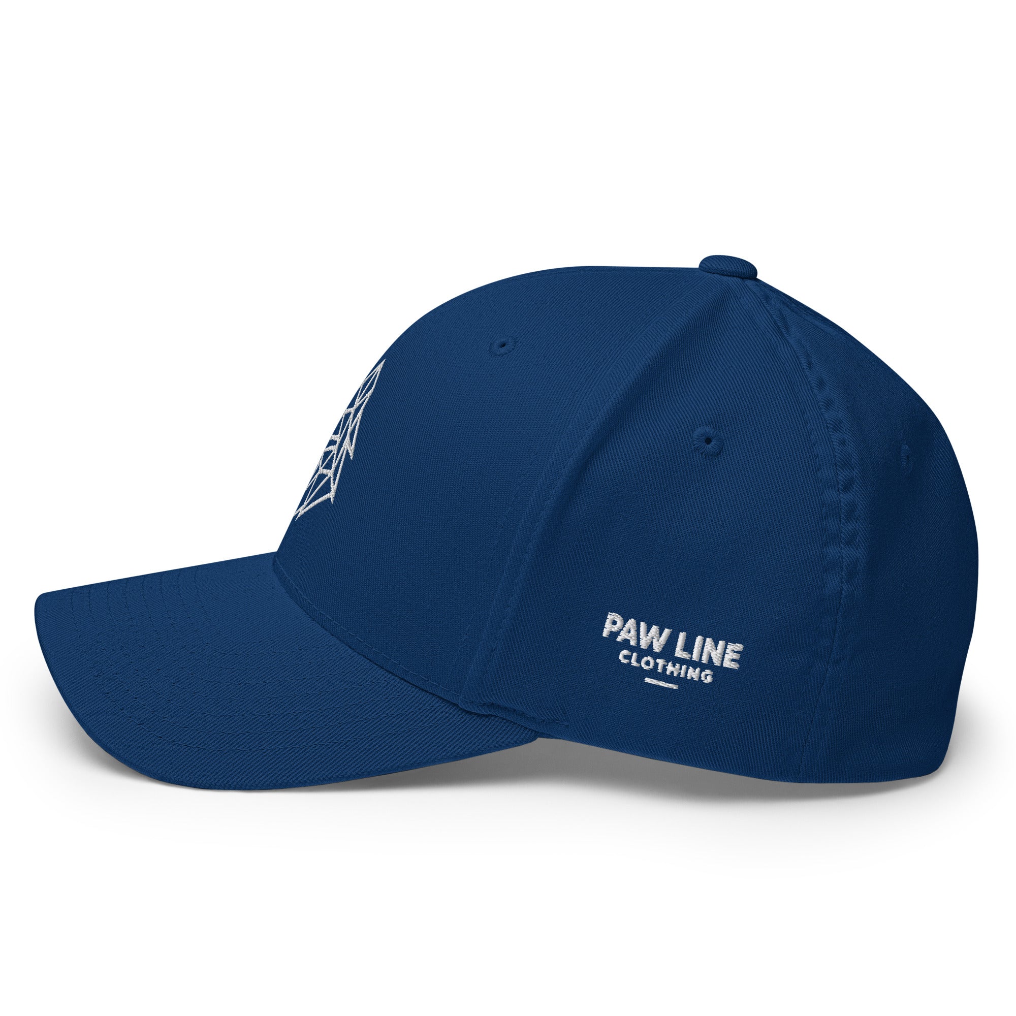 Flexfit Geo Cap in Königsblau mit „PAW LINE CLOTHING“ Schriftzug