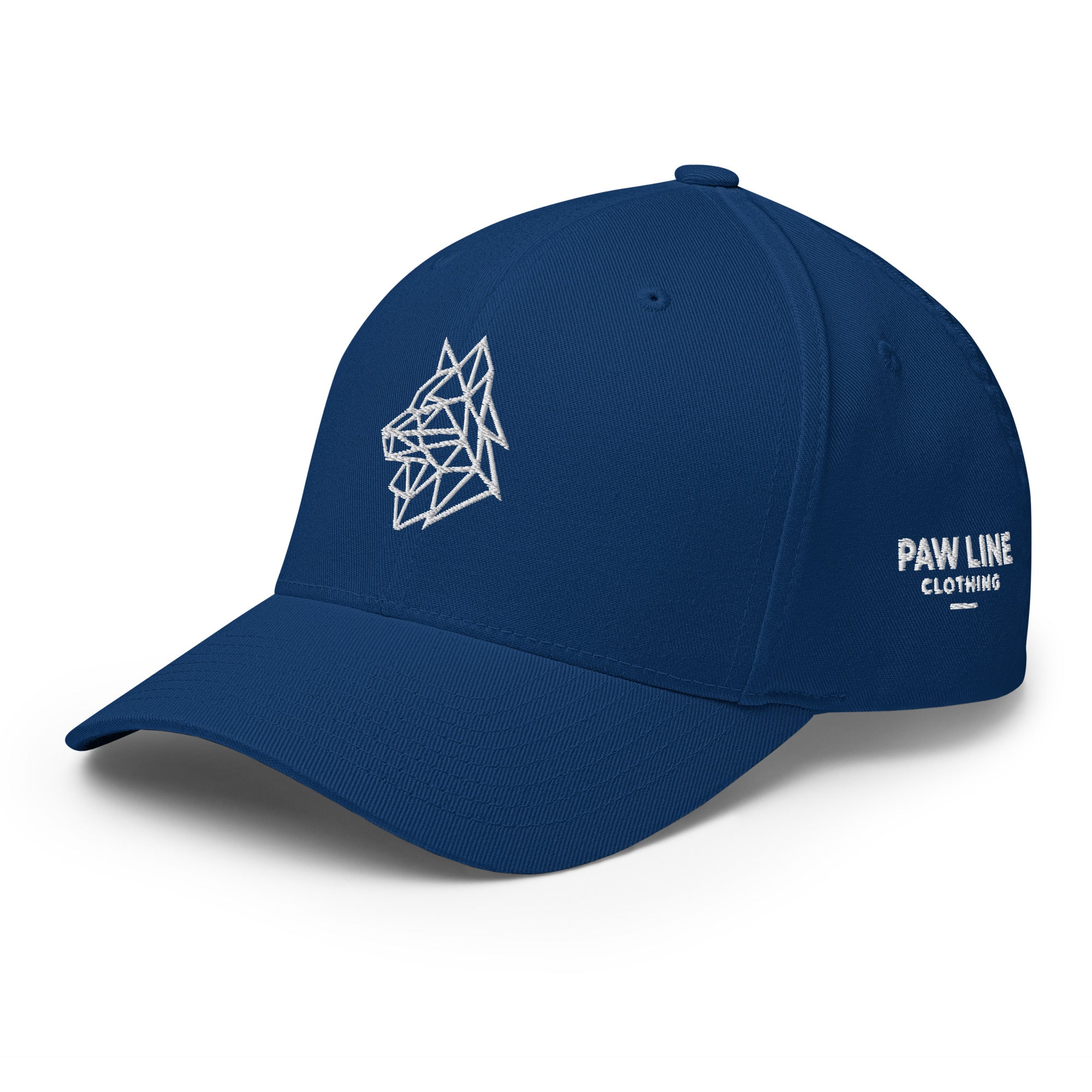 Flexfit Geo Cap in Königsblau mit Geo-Stern-Logo und „PAW LINE CLOTHING“
