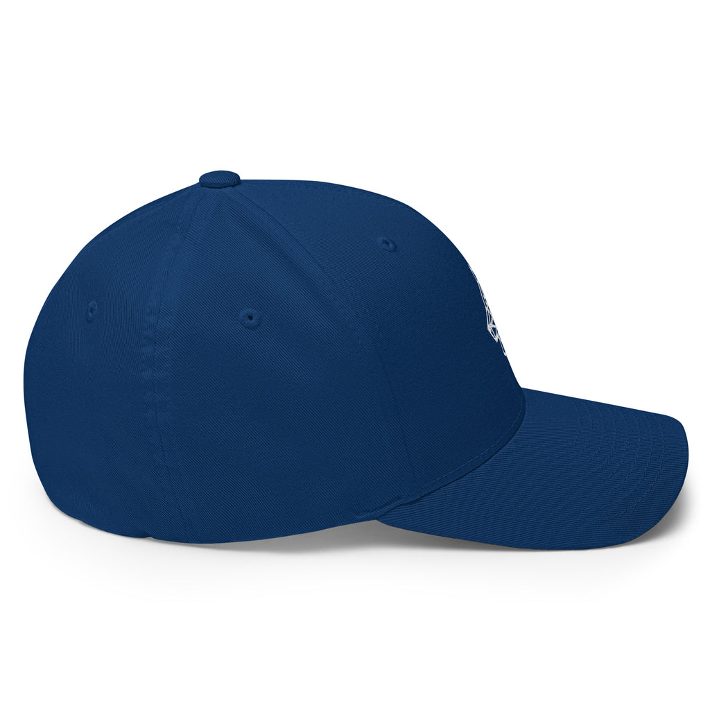 Flexfit Geo Cap in Königsblau mit seitlichem Geo-Stern-Emblem