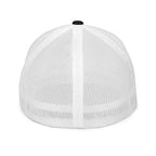 Trucker-Cap mit weißem Mesh, schwarzer Oberseite