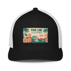 Trucker-Cap schwarz mit weißem Netz, Logo-Patch „PAW LINE“