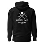 Basic X Hoodie - Dunkler Unisex Kapuzenpullover mit weißem Logo | Pawline