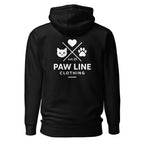 Basic X Cat Backprint Dark Hoodie - Unisex Kapuzenpullover in dunklen Tönen T-SHIRT