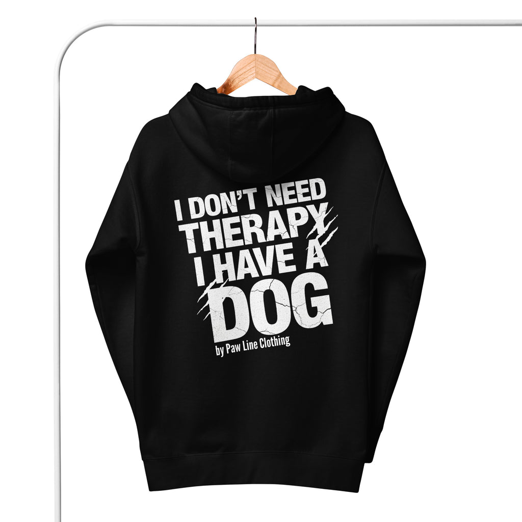 Schwarzer Hoodie mit Kapuze und Frontprint mit Hundemotiv