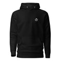 Basic X Hoodie - Dunkler Unisex Kapuzenpullover mit weißem Logo | Pawline