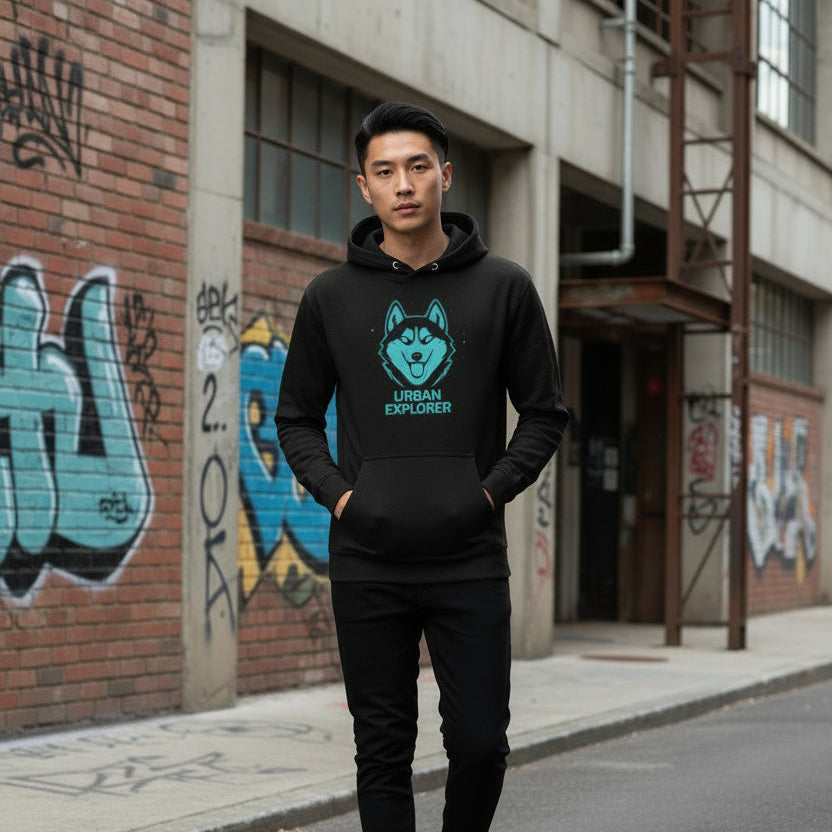 Hundeliebhaber Hoodie Urban Explorer Front shot 