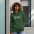 Grüner Pawline Hoodie mit Kapuze und Kängurutasche, Frontlogo Pawline Clothing.