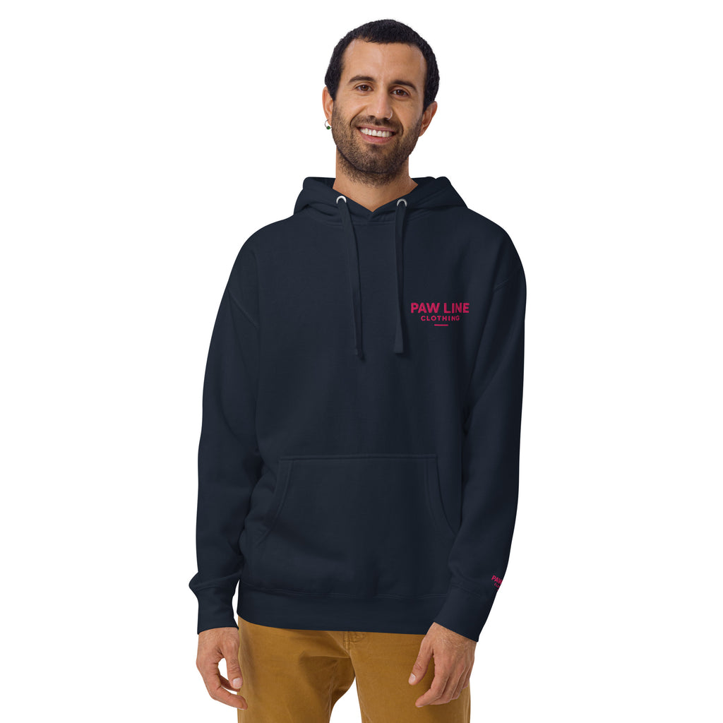 Pawline Gestickt Hoodie - Premium Unisex Kapuzenpullover mit Stickerei | Pawline