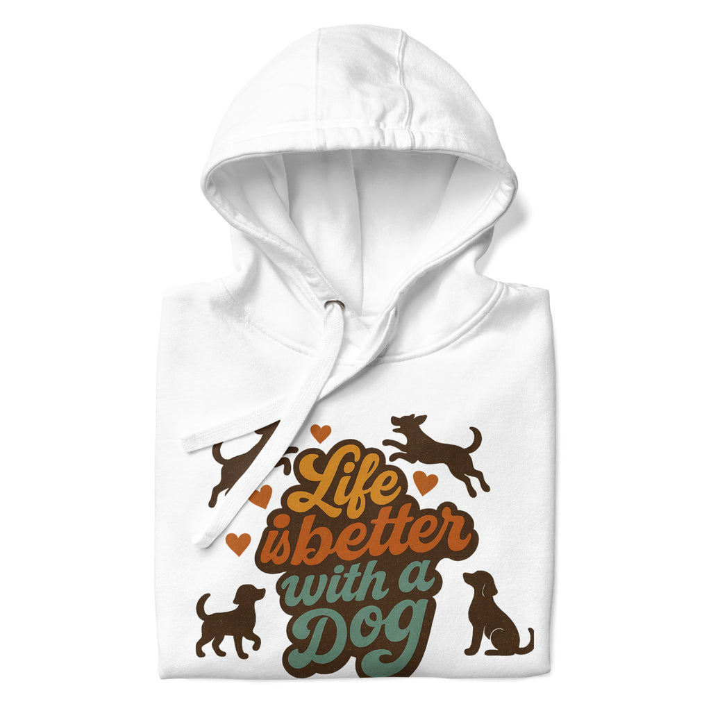 Life is Better with a Dog Hoodie - Unisex Kapuzenpullover | Paw Line T-SHIRT