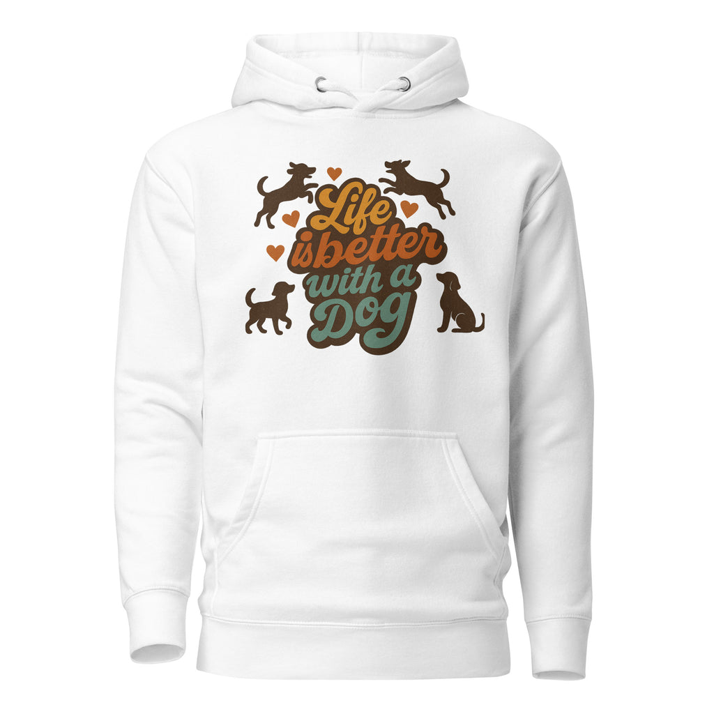 Life is Better with a Dog Hoodie - Unisex Kapuzenpullover | Paw Line T-SHIRT