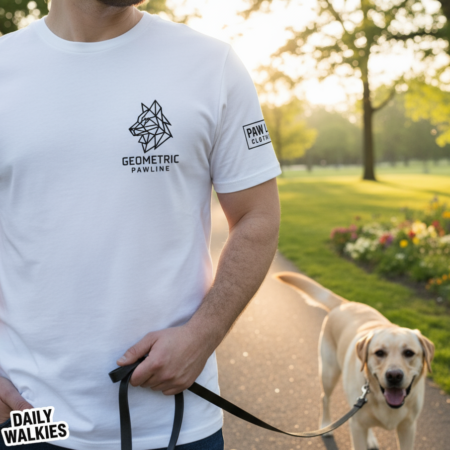 Geo Head Dog T-Shirt - Unisex Bio-Baumwoll-Shirt | Paw Line T-SHIRT