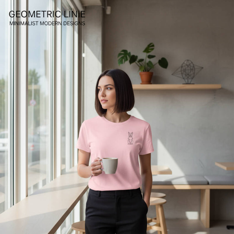Tierliebhaber Kleidung Geometrisch und Minimalistisch Tiershirt