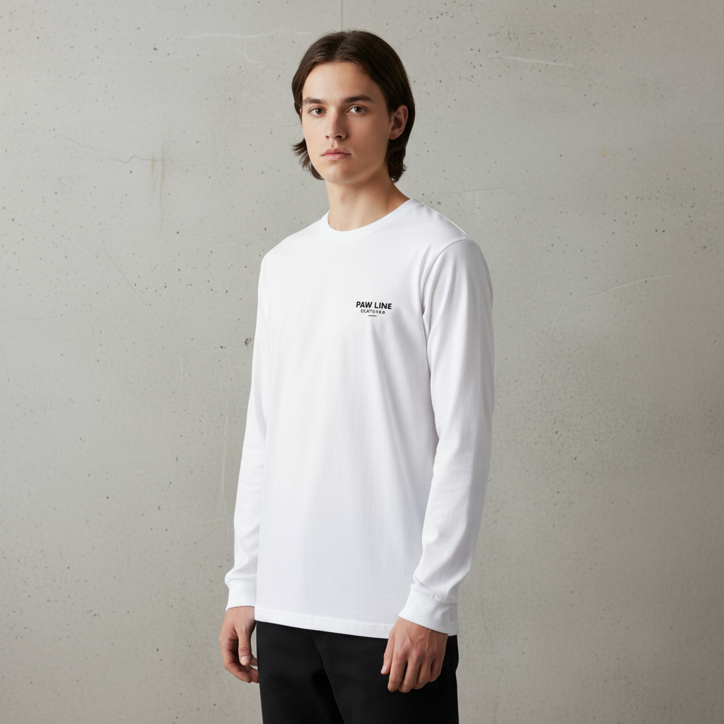 Langarm-Shirt Minimal Unisex – Zeitloses Basic | Paw Line