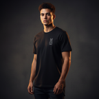 Geometric CAT Dark - Modernes Bio-Baumwoll T-Shirt für Katzenliebhaber | Pawline Bio T-Shirt Unisex