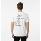 Geometric DOG Back - Modernes Bio-Baumwoll T-Shirt mit Rücken-Design | Pawline Bio T-Shirt Unisex