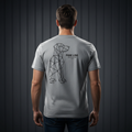 Geometric DOG Back - Modernes Bio-Baumwoll T-Shirt mit Rücken-Design | Pawline Bio T-Shirt Unisex