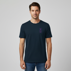 Geometric DOG Dark/Pink - Modernes Bio-Baumwoll T-Shirt für Hundeliebhaber | Pawline Bio T-Shirt Unisex