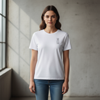 Geometric Dog Damen T-Shirt - Minimalistisches Hunde-Design Lockerer Schnitt | Pawline T-SHIRT