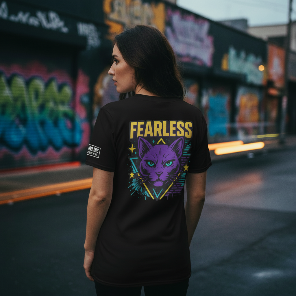 Fearless - Mutiges Unisex T-Shirt für Selbstbewusste | Pawline T-SHIRT