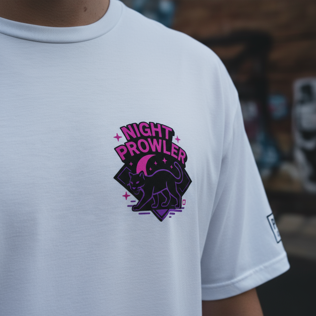 Night Prowler - Mystisches Unisex T-Shirt für Nachteulen | Pawline T-SHIRT