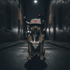 Snapback-Kappe zweifarbig grau meliert/schwarz mit pinkem Pawline-Logo