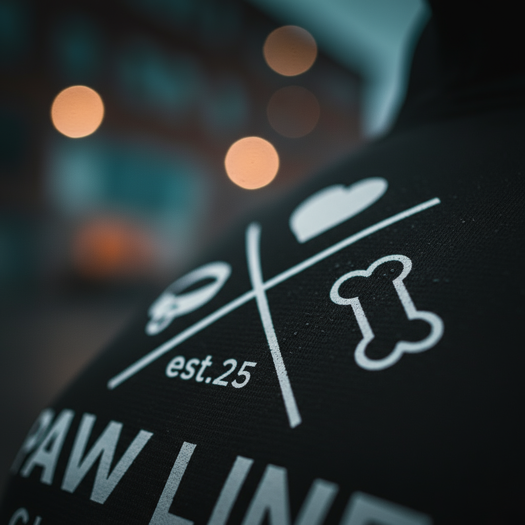 Basic X Hoodie - Dunkler Unisex Kapuzenpullover mit weißem Logo | Pawline