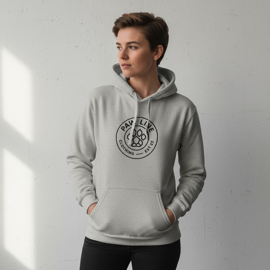 Pawline Round - Klassischer Unisex Kapuzenpullover mit rundem Design | Pawline T-SHIRT