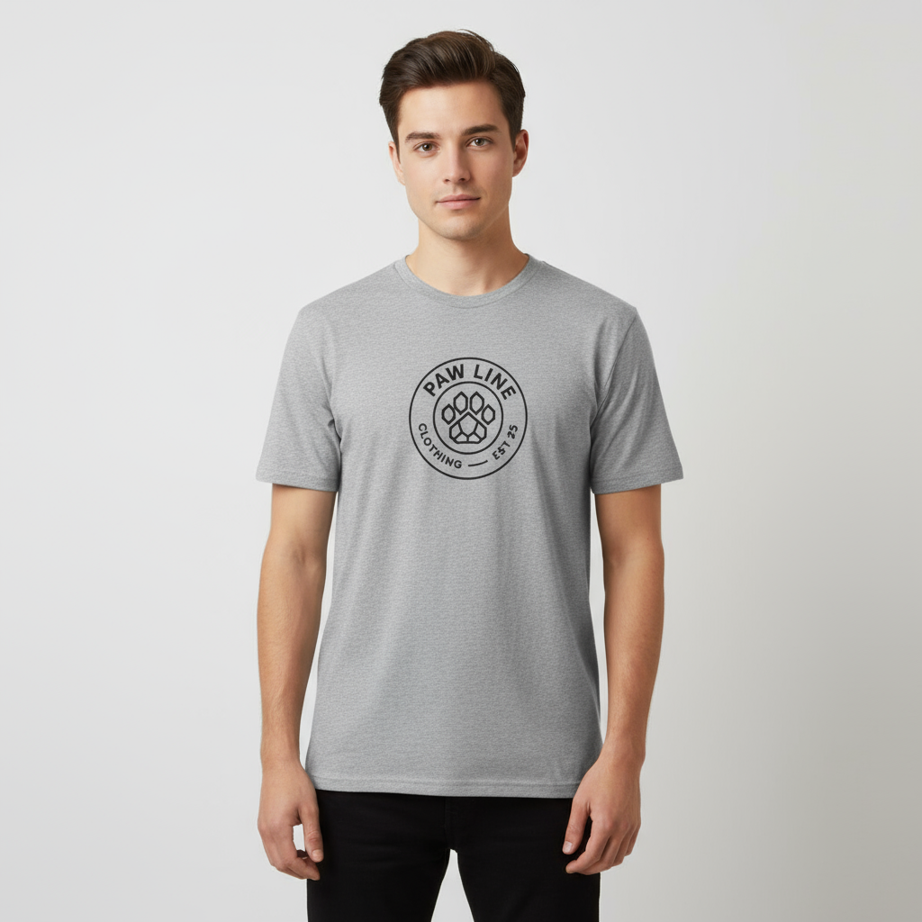 Pawline Round - Klassisches Unisex T-Shirt mit rundem Design | Pawline T-SHIRT