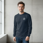 Basic X Herren-Langarmshirt Weiß - Minimalistisches Langarmshirt | Pawline