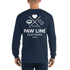 Basic X Herren-Langarmshirt Weiß - Minimalistisches Langarmshirt | Pawline