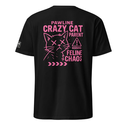 Crazy Cat - Lustiges Unisex T-Shirt für verrückte Katzenliebhaber | Pawline T-SHIRT