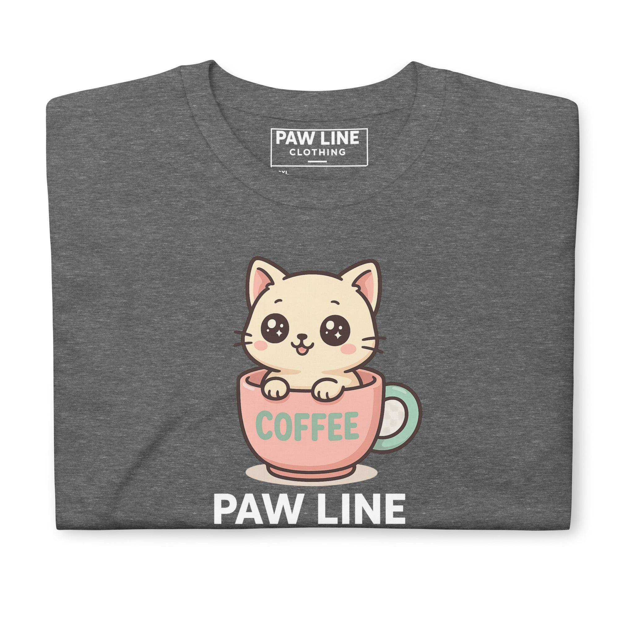 Cute Cat T-Shirt - Süßes Kurzarm Unisex Katzen-Shirt | Paw Line T-SHIRT