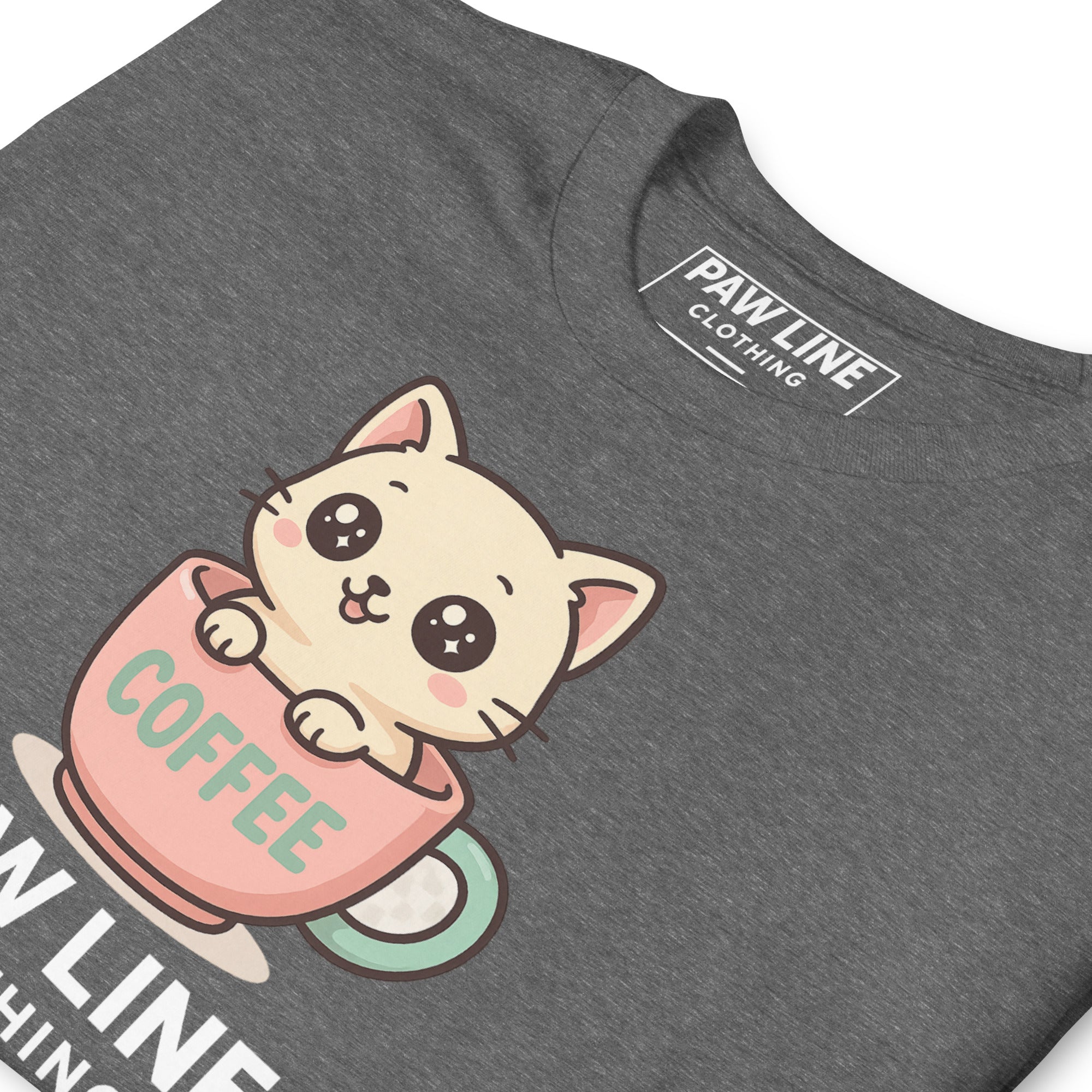 Cute Cat T-Shirt - Süßes Kurzarm Unisex Katzen-Shirt | Paw Line T-SHIRT